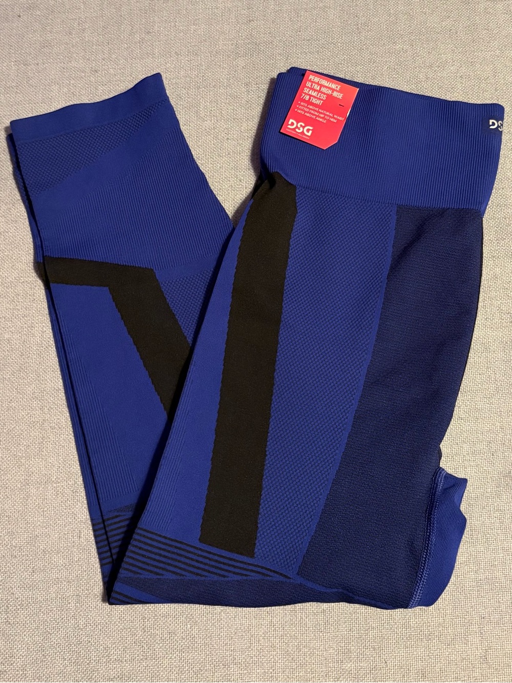 DSG Cobalt Blue Leggings with Black Side Panels